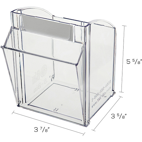 Deflecto Tilt Bin Interlocking Multi-Bin Storage Organizer 5 Compartment(s) - 6.50" Height x 23.63" Width x 5.25" Depth - Desktop - White - 1 Each (20503OP)