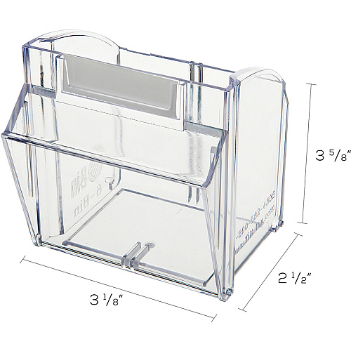Deflecto Tilt Bin Interlocking Multi-Bin Storage Organizer 6 Compartment(s) - 4.50" Height x 23.63" Width x 3.63" Depth - Desktop - Interlockable, Lockable - White - 1 Each (20603OP)
