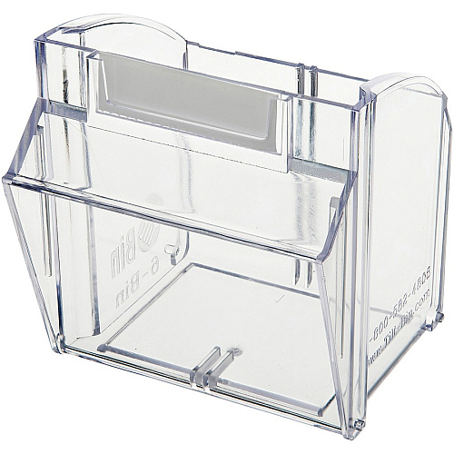 Deflecto Tilt Bin Interlocking Multi-Bin Storage Organizer 6 Compartment(s) - 4.50" Height x 23.63" Width x 3.63" Depth - Desktop - Interlockable, Lockable - White - 1 Each (20603OP)