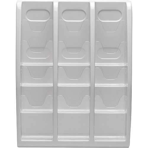 Deflecto Multi-Compartment Literature Display 12 Pocket(s) - 19.75" Height x 15.75" Width x 5" Depth - Desktop - Durable, Lightweight - Gray - Plastic - 1 Each (52809)