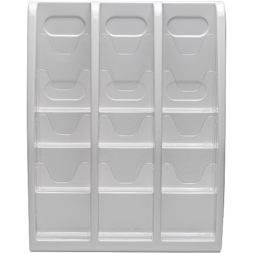 Deflecto Multi-Compartment Literature Display 12 Pocket(s) - 19.75" Height x 15.75" Width x 5" Depth - Desktop - Durable, Lightweight - Gray - Plastic - 1 Each (52809)