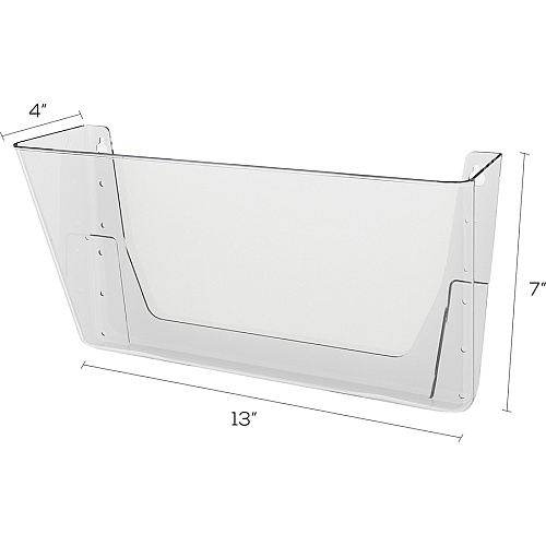 Deflecto EZ Link Stackable DocuPocket 1 Compartment(s) - 7" Height x 13" Width x 4" Depth - Stackable - Clear - Plastic - 1 Each (73201)