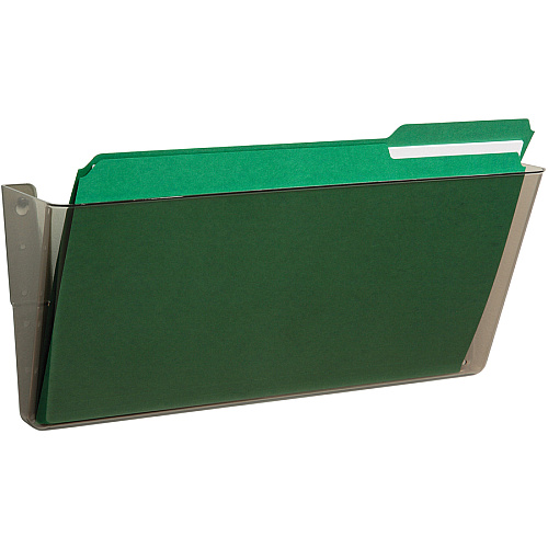 Deflecto EZ Link Stackable DocuPocket 1 Compartment(s) - 7" Height x 16.25" Width x 4" Depth - Stackable - Smoke - 1 Each (74302)