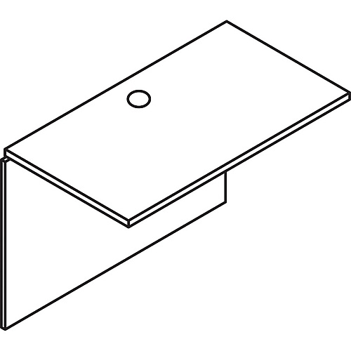 HON 10500 Series Bridge 29.5" Height x 42" Width x 24" Depth - Square Edge - Finish: Laminate, Mahogany - Scratch Resistant, Stain Resistant - For Office (10560NN)