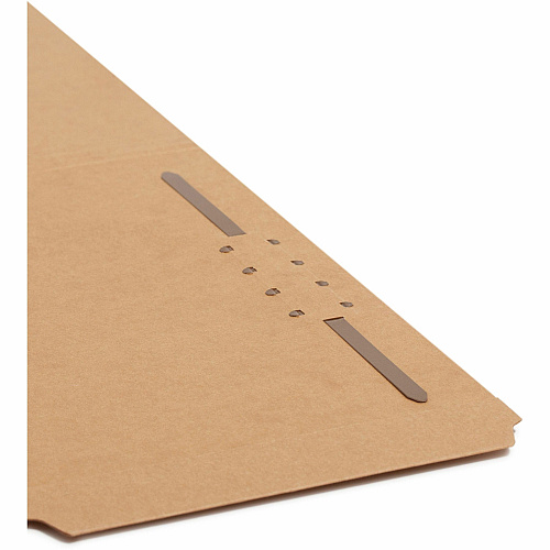 Smead 1/3 Tab Cut Legal Recycled Fastener Folder 8 1/2" x 14" - 3/4" Expansion - 1 x 2K Fastener(s) - 2" for Folder - Top Tab Location - Assorted Tab Position - 11 pt. - 2 Plys - Kraft - Wear Resistant, Tear Resistant, Heavy Duty, Rounded Corner,  (19834)