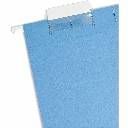 Smead Colored 1/5 Tab Cut Legal Recycled Hanging Folder 8 1/2" x 14" - Top Tab Location - Assorted Tab Position - 11 pt. - Blue - 10% Recycled - 25 / Box (64160)