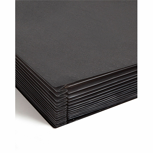 Smead Letter Expanding File 8 1/2" x 11" - 7/8" Expansion - 13 Pocket(s) - 12 Divider(s) - Polypropylene - Black - 1 Each (65125)