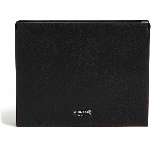 Smead Letter Expanding File 8 1/2" x 11" - 7/8" Expansion - 13 Pocket(s) - 12 Divider(s) - Polypropylene - Black - 1 Each (65125)