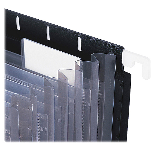 Smead Letter Expanding File 8 1/2" x 11" - 7/8" Expansion - 13 Pocket(s) - 12 Divider(s) - Polypropylene - Black - 1 Each (65125)