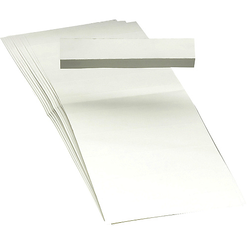 Smead Replacement Label Inserts Blank Tab(s) - 3.25" Tab Width - White Poly Tab(s) - 100 / Pack (68670)