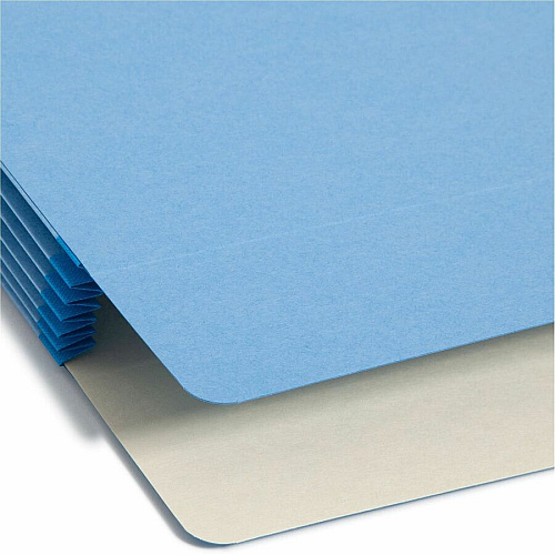 Smead Colored File Pockets 8 1/2" x 14" - 5 1/4" Expansion - Top Tab Location - 9 pt. - Card Stock - Blue - Tear Resistant - 10% Recycled - 1 Each (74235)