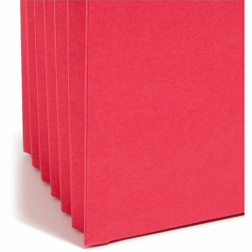 Smead Colored Straight Tab Cut Legal Recycled File Pocket 8 1/2" x 14" - 5 1/4" Expansion - Top Tab Location - Red - Tear Resistant - 10% Recycled - 1 Each (74241)