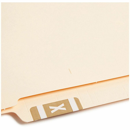 Smead AlphaZ ACCS Color-Coded Labels X - x 1" Width x 1 5/8" Length - Light Brown - Laminated - 10 / Sheet - 100 / Pack (67194)