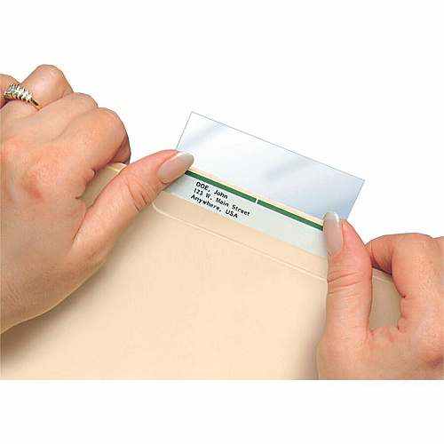Tabbies Self-adhesive File Folder Label Protectors For 3 1/2" x 2" Sheet - Rectangular - Clear - 100 / Pack (58385)