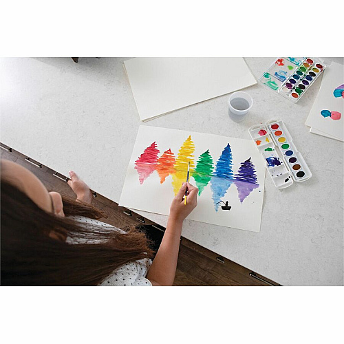 Prang Semi-Moist Washable Watercolors 8 Color(s) - Assorted - 0.10 fl oz - Washable - 8 / Set (80525)