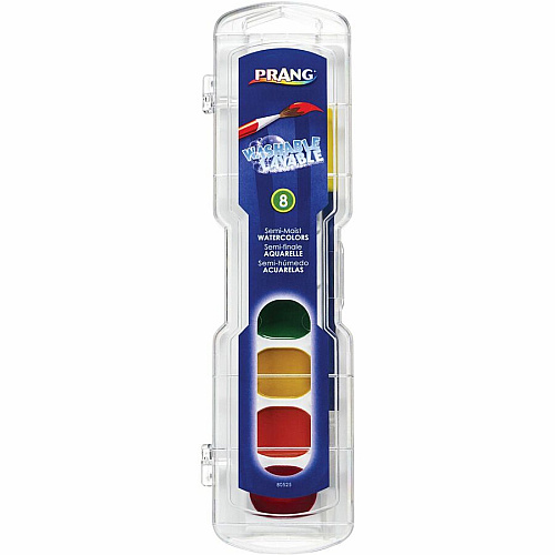 Prang Semi-Moist Washable Watercolors 8 Color(s) - Assorted - 0.10 fl oz - Washable - 8 / Set (80525)