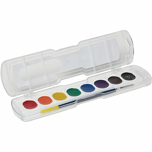 Prang Semi-Moist Washable Watercolors 8 Color(s) - Assorted - 0.10 fl oz - Washable - 8 / Set (80525)