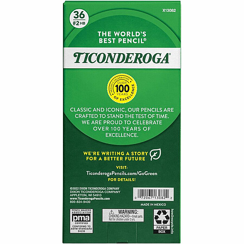 Ticonderoga My First Tri-Write No. 2 Pencils #2 - Yellow Barrel - 36 / Box (13082)