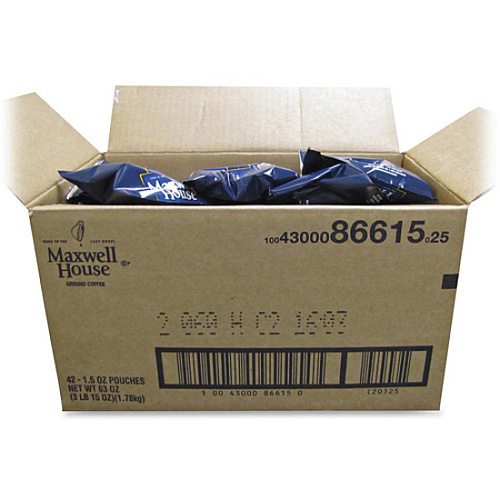 Maxwell House Ground Regular Coffee Regular - 1.5 oz Per Packet - Ground - 42 / Carton (866150)