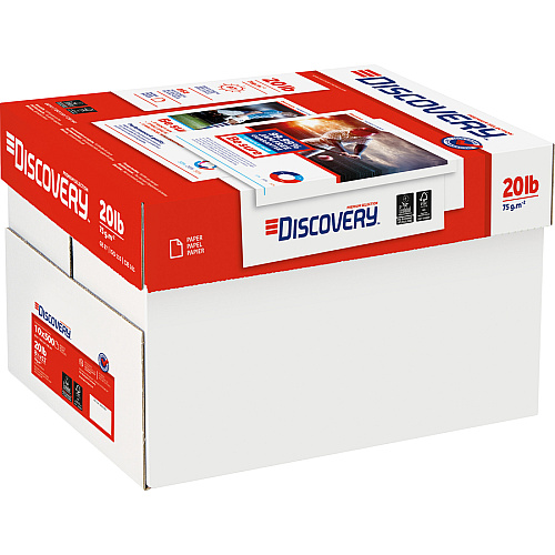 Discovery Premium Multipurpose Paper - Anti-Jam - White 97 Brightness - Letter - 8 1/2" x 11" - 20 lb Basis Weight - Excellent Ink Absorption, Anti-jam - White - 500 Sheets per Ream - 10 / Carton (12534)