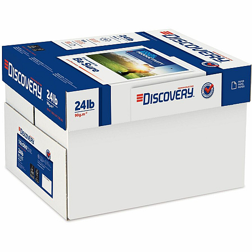 Discovery Premium Multipurpose Paper - Anti-Jam - White 97 Brightness - Letter - 8 1/2" x 11" - 24 lb Basis Weight - Excellent Ink Absorption - White - 500 Sheets per Ream - 10 / Carton (22028)