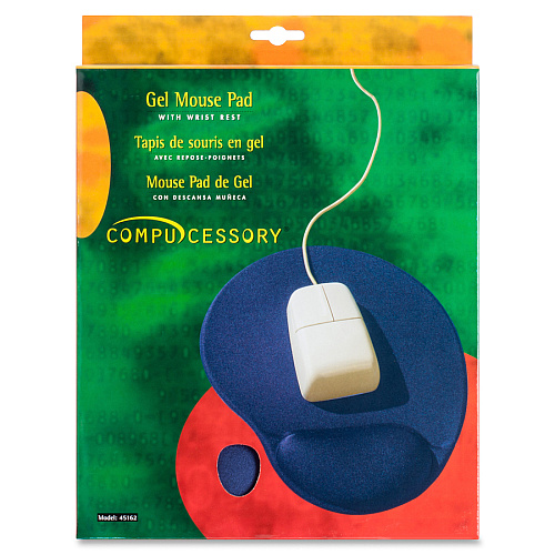 Compucessory Gel Mouse Pads 9" Height x 10" Width x 1" Depth - Blue - Gel - 1 Each (45162)