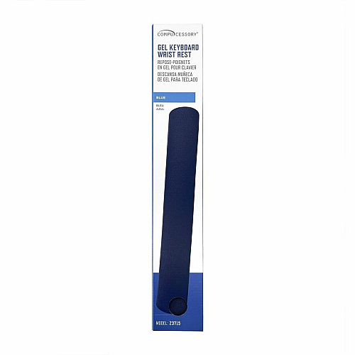 Compucessory Gel Keyboard Wrist Rest Pads 19" Height x 2.87" Width x 0.75" Depth - Blue - 1 Each (23715)