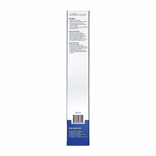 Compucessory Gel Keyboard Wrist Rest Pads 19" Height x 2.87" Width x 0.75" Depth - Blue - 1 Each (23715)