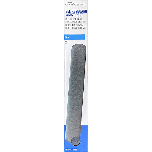 Compucessory Gel Keyboard Wrist Rest Pads 19" Height x 2.87" Width x 0.75" Depth - Gray - 1 Each (23716)