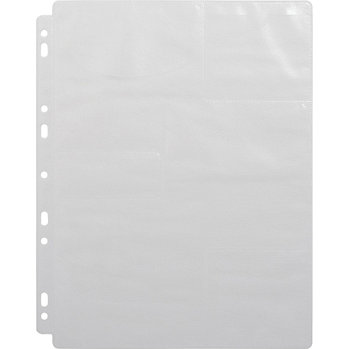 Compucessory CD/DVD Ring Binder Storage Pages 6 x CD/DVD Capacity - 9 x Holes - Ring Binder - Clear - Polypropylene - 25 / Pack (22297)