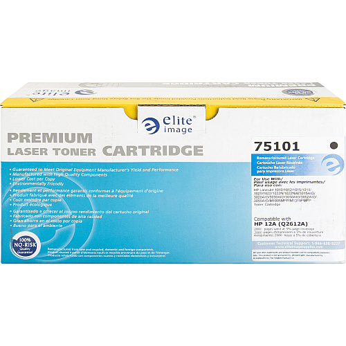 Elite Image Remanufactured Laser Toner Cartridge - Alternative for HP 12A (Q2612A) - Black - 1 Each 2000 Pages (75101)