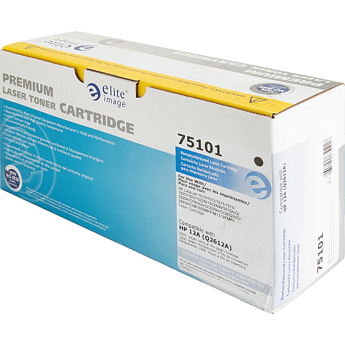 Elite Image Remanufactured Laser Toner Cartridge - Alternative for HP 12A (Q2612A) - Black - 1 Each 2000 Pages (75101)