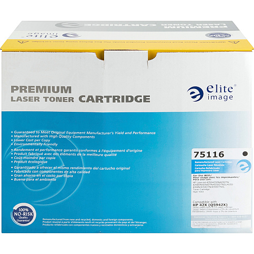 Elite Image Remanufactured Toner Cartridge - Alternative for HP 42X (Q5942X) 20000 Pages (75116)