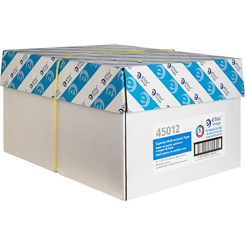 Elite Image Multipurpose Paper 98 Brightness - Legal - 8 1/2" x 14" - 20 lb Basis Weight - 5000 / Carton - Sustainable Forestry Initiative (SFI) - White (45012)
