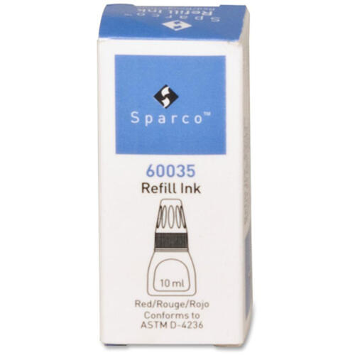 Sparco Stamp Refill Inks 1 Each - Red Ink - 0.34 fl oz - Red (60035)