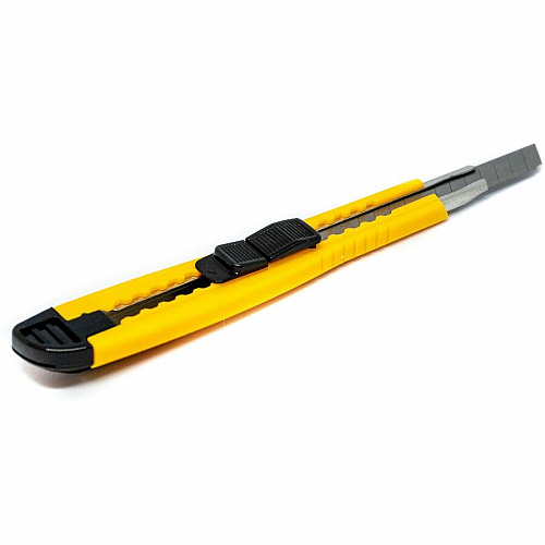 Sparco Fast-Point Snap-Off Blade Knife 5.75" Blade Length - Pocket Clip, Locking Blade - Yellow - 1 Each (01470)