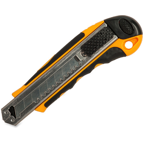 Sparco Automatic Utility Knife 5 Metal Blade - Heavy Duty - Acrylonitrile Butadiene Styrene (ABS) - Black, Yellow - 1 Each (15850)