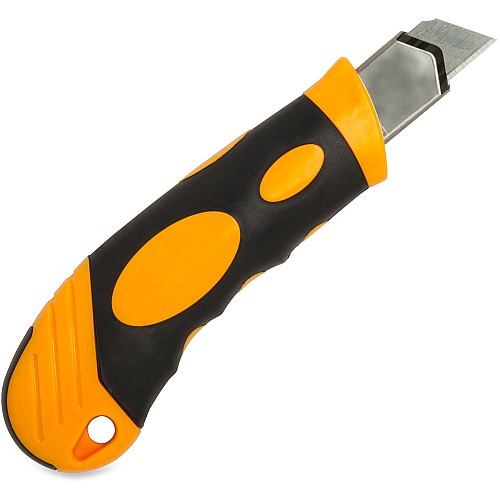 Sparco Automatic Utility Knife 5 Metal Blade - Heavy Duty - Acrylonitrile Butadiene Styrene (ABS) - Black, Yellow - 1 Each (15850)