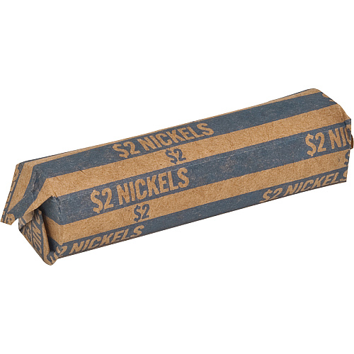 Sparco Flat Coin Wrappers 1000 Wrap(s) - Total $2.00 in 40 Coins of 5¢ Denomination - 60 lb Basis Weight - Kraft - Blue - 1000 / Pack (TCW05)
