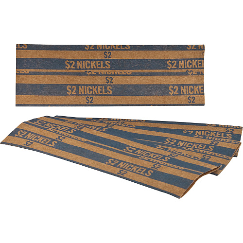 Sparco Flat Coin Wrappers 1000 Wrap(s) - Total $2.00 in 40 Coins of 5¢ Denomination - 60 lb Basis Weight - Kraft - Blue - 1000 / Pack (TCW05)