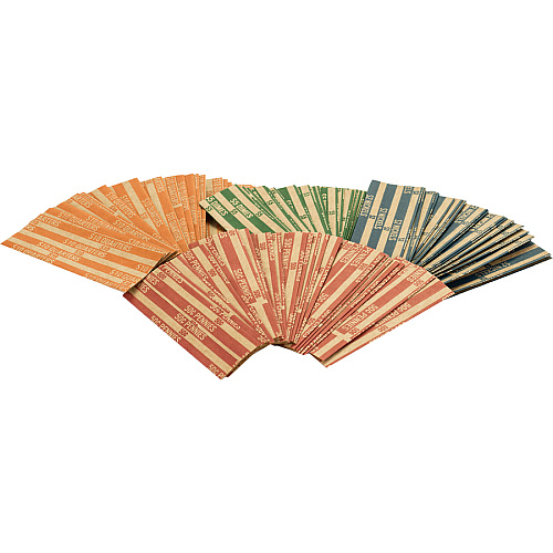 Sparco Flat Coin Wrappers 1000 Wrap(s) - Total $10 in 40 Coins of 25¢ Denomination - 60 lb Basis Weight - Kraft - Orange - 1000 / Pack (TCW25)