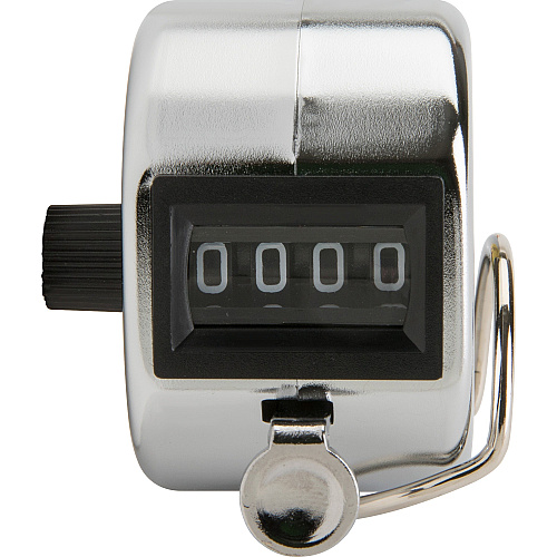 Sparco Finger Ring Tally Counter 4 Digit - Finger Ring - Handheld - Chrome Plated Steel - Silver (24100)