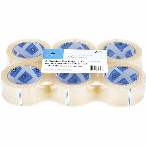 Sparco Premium Heavy-duty Packaging Tape Roll 55 yd Length x 1.88" Width - 3" Core - Clear - 3 mil - Acrylic Backing - Tear Resistant, Split Resistant, Breakage Resistance - For Packing - 1 Roll (64010)
