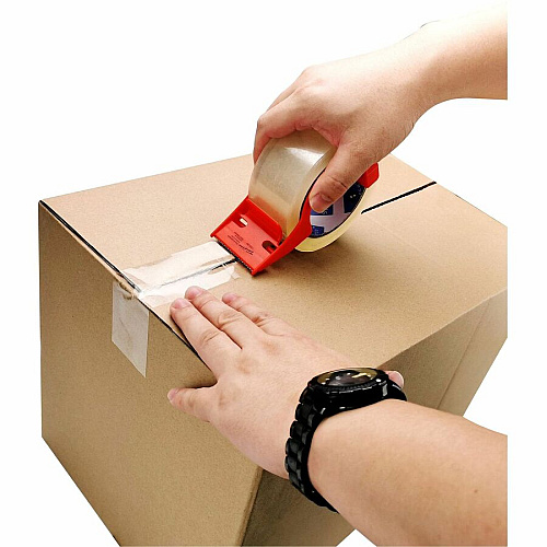 Sparco Heavy-duty Packaging Tape with Dispenser 55 yd Length x 2" Width - 3" Core - Clear - 3 mil - Acrylic Backing - Dispenser Included - Tear Resistant, Split Resistant, Breakage Resistance - For Packing - 4 / Pack (64011)