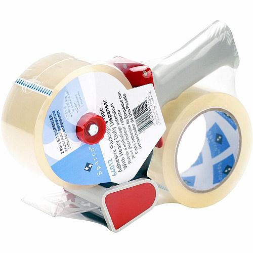 Sparco Pistol Grip Dispenser Heavy-duty Packging Tape 55 yd Length x 2" Width - 3" Core - Clear - 3 mil - Acrylic Backing - Dispenser Included - Pistol Grip Dispenser - Tear Resistant, Breakage Resistance, Split Resistant - For Packing - 2 / Pack (64012)