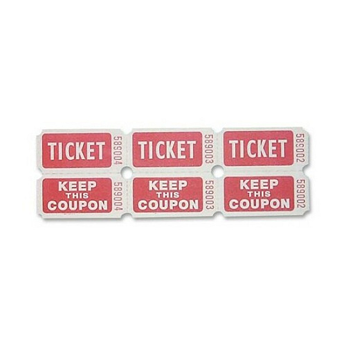 Sparco Roll Tickets Red - 2000 / Roll (99220)