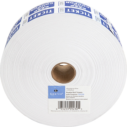 Sparco Roll Tickets Blue - 2000 / Roll (99230)