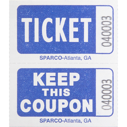 Sparco Roll Tickets Blue - 2000 / Roll (99230)