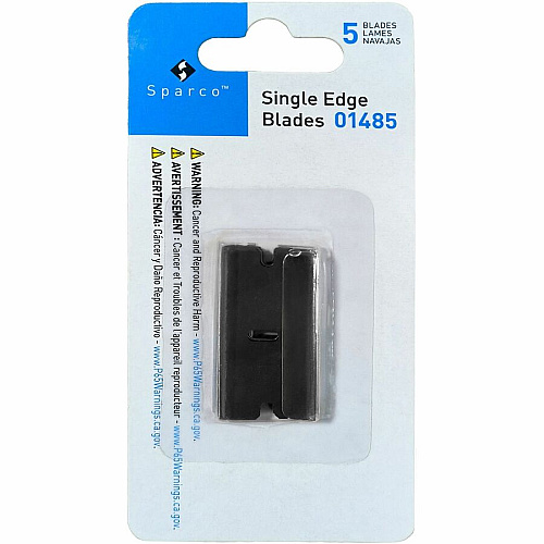 Sparco Tap-Action Razor Knife Refill Blades 1.50" Length x 1" Thickness - Straight Style - Steel - Stainless Steel - 5 / Pack (01485)