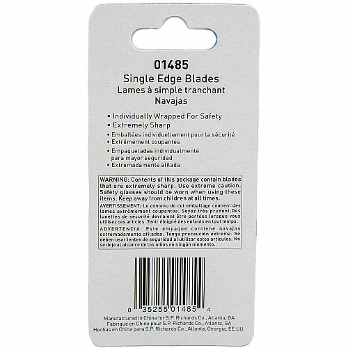 Sparco Tap-Action Razor Knife Refill Blades 1.50" Length x 1" Thickness - Straight Style - Steel - Stainless Steel - 5 / Pack (01485)